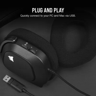 Corsair CA-9011237-NA - HS80 RGB USB HEADSET, CARBON - NA