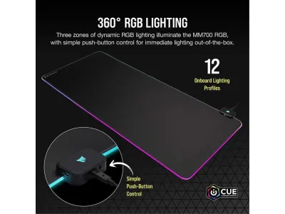 Corsair CH-9417070-WW - CORSAIR MM700 RGB GAMING MOUSE PAD - EXTENDED-XL (CH-9417070