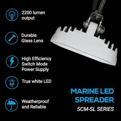 Shadow Caster SCM-SLB-GW-WH - Shadow Caster SCM-SL Spreader Light Great White LED Bracket 