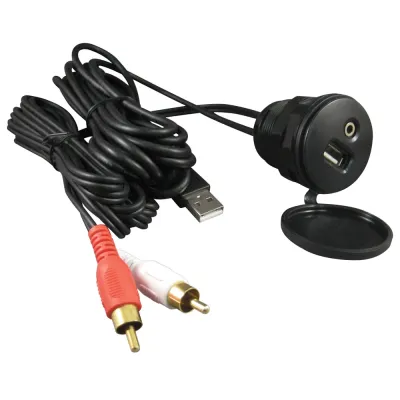 Prospec Elec. SEAUSBMINI36 - Prospec SEA-USBMINI36 UsbAux IN-PUT Plug With 3ft Cable