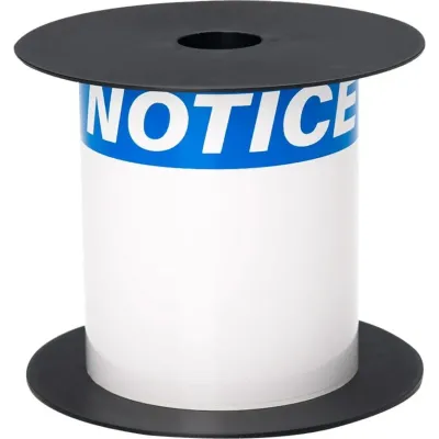 Brother BMSLT46NOTC - 4INX6IN TT ANSIOSHA NOTICE 1-18IN BLUE HEADER WHITE VINYL LA