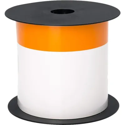 Brother BMSLT46OR - 4INX6IN TT ANSIOSHA BLANK 1-18IN ORG HEADER WHITE VINYL LABE