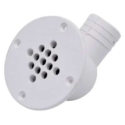 TH Marine Supplies CSD-92-DP - T-M Marine 90-Degree Cockpit Scupper Drain - White