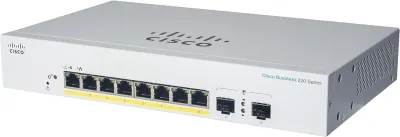 Cisco CBS220-8T-E-2G-NA - CBS220 SMART 8-PORT GE, EXT PS, 2X1G SFP