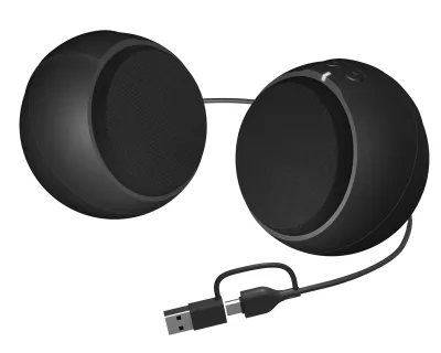 Cyber Acoustics CA-2110USB - Round USB Speakers CA 2110USB