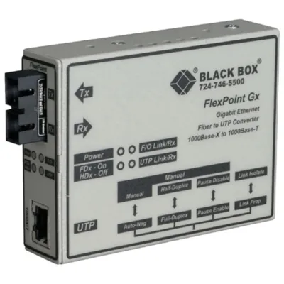 BLACK BOX CORPORATION LMC1009A-R3 - GIGABIT ETHERNET (1000-MBPS) MEDIA CONVERTER - 1000-MBPS COP