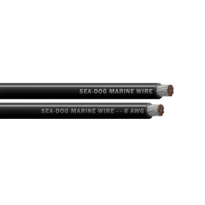 SeaDog 8006010 - Sea-Dog 6 AWG Black Battery Cable - 25