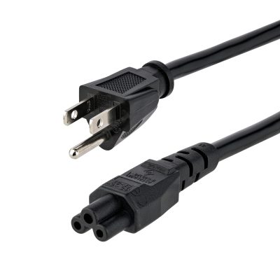 STARTECH PXT101NB3S - 6FT LAPTOP POWER CORD NEMA 5-15P TO IEC C5 AC POWER CORD FOR