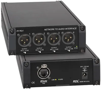 RDL AV-NL4 - Network to Audio Interface