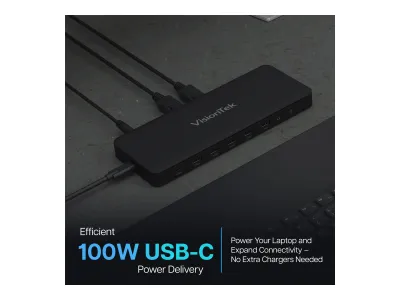 Visiontek 901799 - VT4600DL Dual 4K Dock with 100W Power Delivery