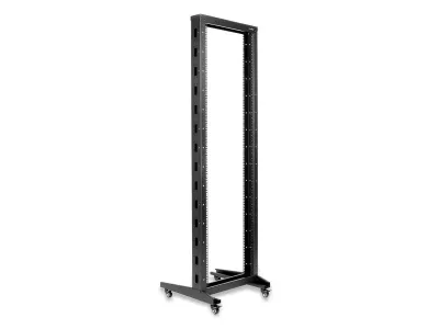 ROCSTOR Y10E030-B1 - SOLIDRACK 2-POST 42U SERVER RACK W CASTERS - COLD-ROLLED STE