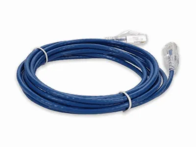 ADDON ADD-1FSLCAT6A-BE - 1FT BLUE CAT 6A SLIM PVC ETHERNET CABLE SNAGLESS CLEAR-CLAW 