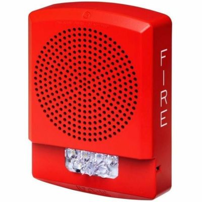 Wheelock ELMTSR - ELUXA Multi-tone 24V Fire Strobe Light - Red Wall Mount