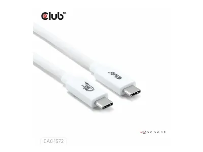 CLUB 3D CAC-1572 - USB TYPE C CABLE USB80 1.2M3,94FT WHIT