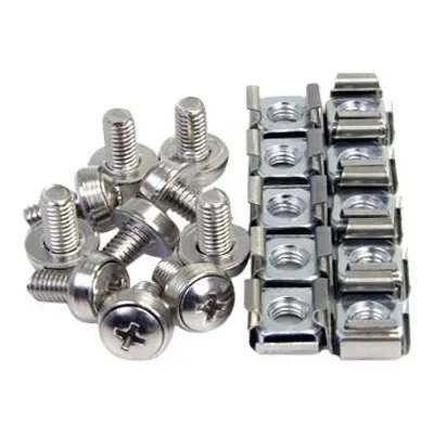 4XEM 4XM5CAGENUTS - 50 Pack M5 Screws with Cage Nuts for Secure Mounting