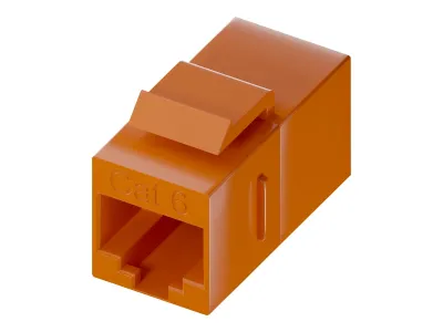 UNC GROUP LLC C6-CPLR-ORG - CAT6 RJ45 KEYSTONE IN-LINE COUPLER, ORG