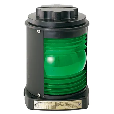 Perko 1127GA0BLK - Perko Side Light - Black Plastic, Green Lens