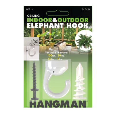HANGMAN EHO-W - INDROUTDR CLNG HOOK WHT