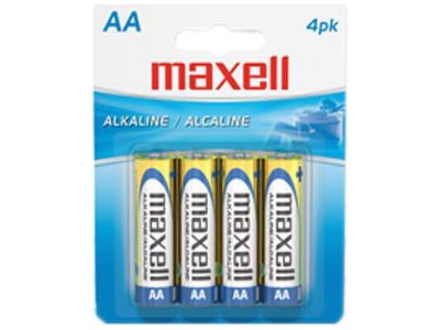 MAXELL 723465 - LR64BP - AA 4PK CARDED BATTERIES
