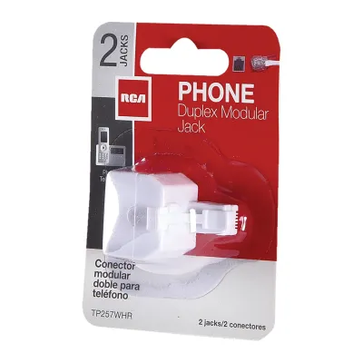 VOXX TP257WHR - VOXX TP257WHR Duplex Modular Jack White