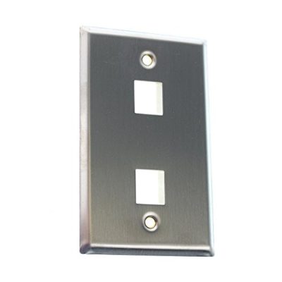 Cablesys ICC-IC107SF2SS - FACEPLATE, STAINLESS STEEL,1-GANG,2-PORT