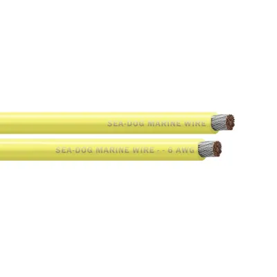 SeaDog 8006030 - Sea-Dog 6 AWG Yellow Battery Cable - 25
