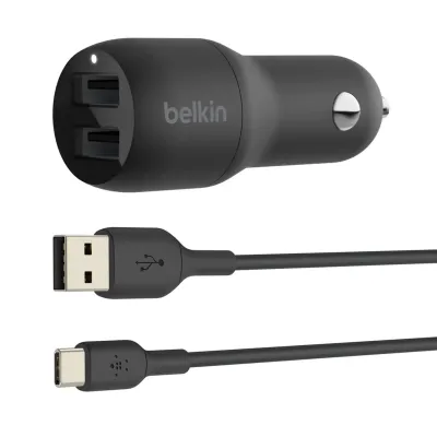 Belkin CCE001BT1MBK - CCE001BT1MBK - BOOST CHARGE DUAL USB-A CAR CHARGER 24W + USB