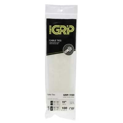POWER GRIP GRP-1150 - Cable Tie Natural 11 50lb 100pk