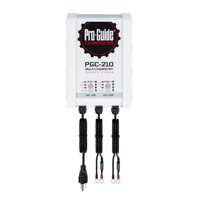 ProGuide Batteries PGC-210 - Pro-Guide 2 Bank On-Board Battery Charger - 12V - 10-Amp