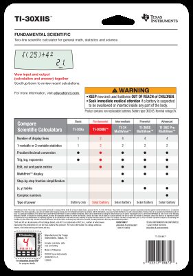 Texas Instruments 30XIIS/TBL/1L1/BK - TI 30X IIS Scientific Calc