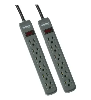 MINUTEMAN MM-MMS362P - 2 Pack Power Strips with 3ft Cord, 241J