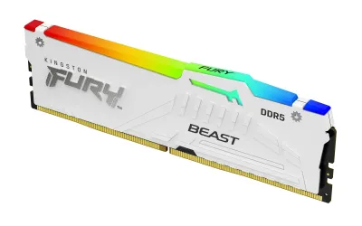 KINGSTON KF552C40BWA-16 - 16GB 5200MTS DDR5 CL40 DIMM FURY BEAST WHITE RGB XMP