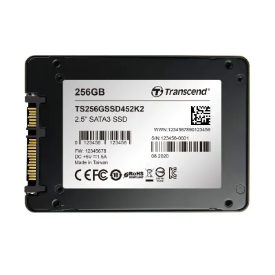 Transcend TS256GSSD452K2 - 256GB, 2.5 SSD, SATA3, 3D TLC, PE: 3K,