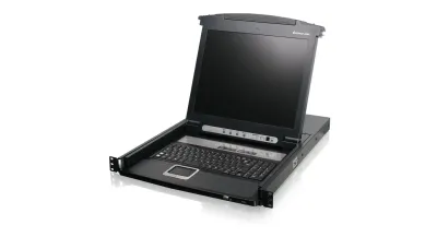 IOGear GCL1808 - 8 PORT 17  LCD COMBO KVM SWITCH.COMPUTER SELECTION VIA FRONT