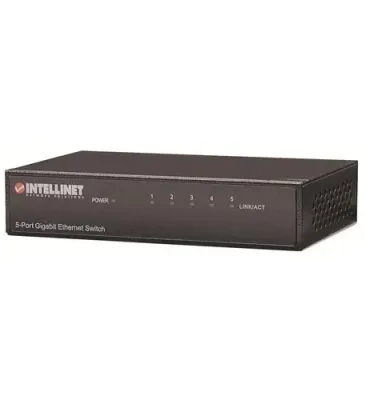 Intellinet ITL-530378 - Gigabit 5 Port Switch, Desk, Metal