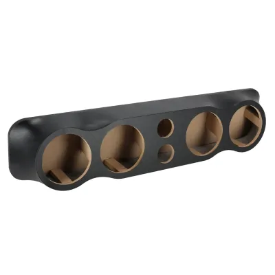 Qpower QPOD65QUAD - QPower Vinyl Covered Sealed Empty Speaker Pod with (4) 6.5 S