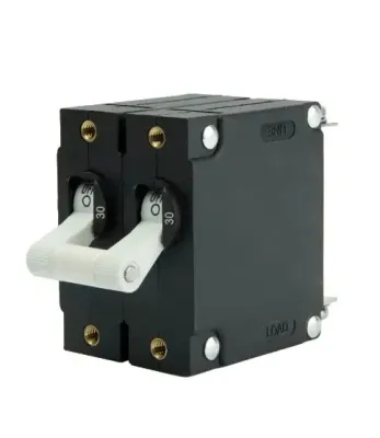 Egis Mobile Electric 3202-30 - EGIS A Series White Toggle Panel Mount Circuit Breaker Dual 