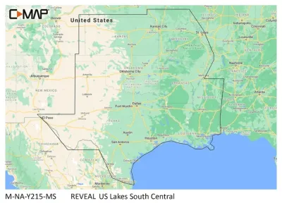 C-MAP M-NA-Y215-MS - C-MAP Reveal Inland US Lakes South Central