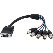 STARTECH STC VGABNCMF1 - StarTech.com 1 ft Coax HD15 VGA to 5 BNC RGBHV Monitor Cable