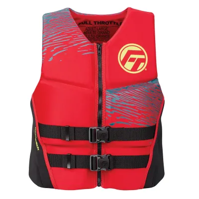 Full Throttle 142500-100-030-26 - Full Throttle Mens Rapid-Dry Flex-Back Life Jacket - M - Red