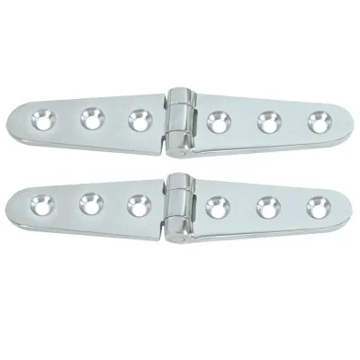 Whitecap S-0605C - Whitecap Strap Hinge - CPBrass - 6 x 1-18 - Pair