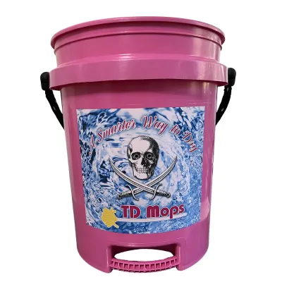 TD Mop PINKGRIP - TD Mop TD Grip Bucket - Pink - 5 Gallon
