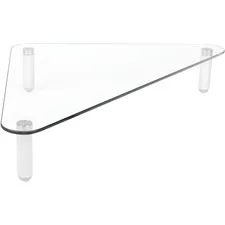 KANTEK KTK MS390 - Kantek Glass Corner Monitor RiserDesk Shelf - 40 lb Load Cap