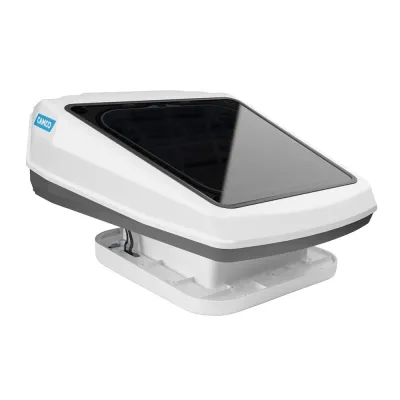 Camco 40460 - Camco Powered Roof Vent wSkylight - White