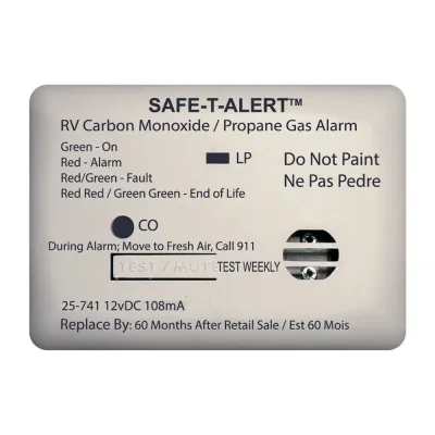 Safe-T-Alert 25-741-WT - Safe-T-Alert 25 Series Surface Mount Dual Carbon MonoxidePro