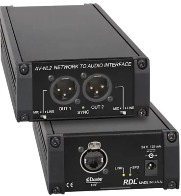 RDL AV-NL2 - Network to Audio Interface - D