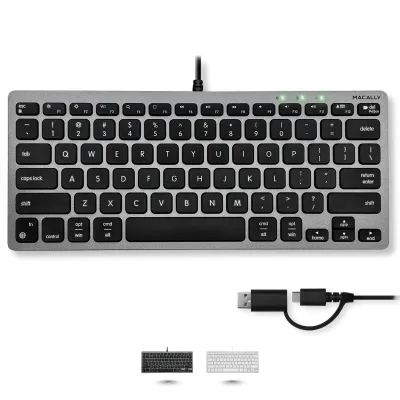 MacAlly UCASLIMKEYCSG - WIRED USB-C USB-A MAC KEYBOARD