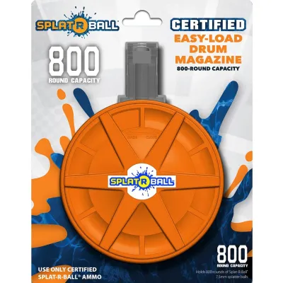Splatrball 950015 - SplatRBall 800 Round Drum Magazine (Orange)