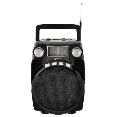 Supersonic SC-1390BT-BK - Supersonic Bluetooth Portable 4 Band Radio in Black