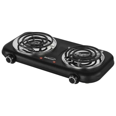 Brentwood TS-363BK - Brentwood 1100w Countertop Double Coiled Electric Burner in 